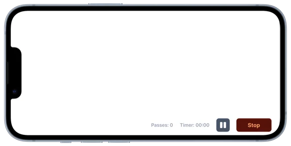 Phone showing EMDR Tappers session with bilateral stimulation